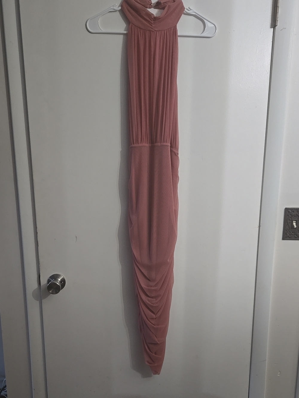 Women's Pink Dress - Soft Draped Style